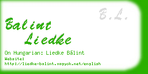 balint liedke business card
